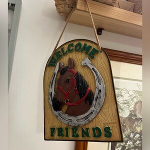 SPOONTIQUES Antique Horse Shoe “Welcome Home”  Door Hanger